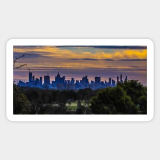 Melbourne Sunset from Yarra Boulevard Sticker
